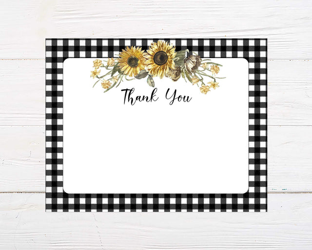 Sunflower Thank You Card - goprintplus