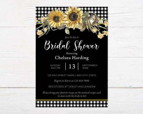 Sunflower Invitation - goprintplus