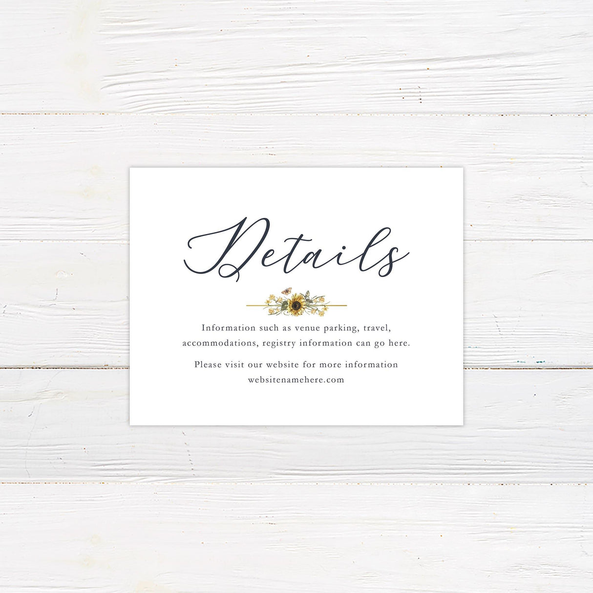 Sunflower and Butterfly Details Cards - goprintplus