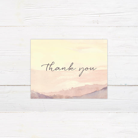 Sunset Landscape Thank You Card - goprintplus