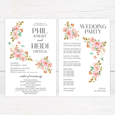 Sweeping Floral Vine Invitation - goprintplus