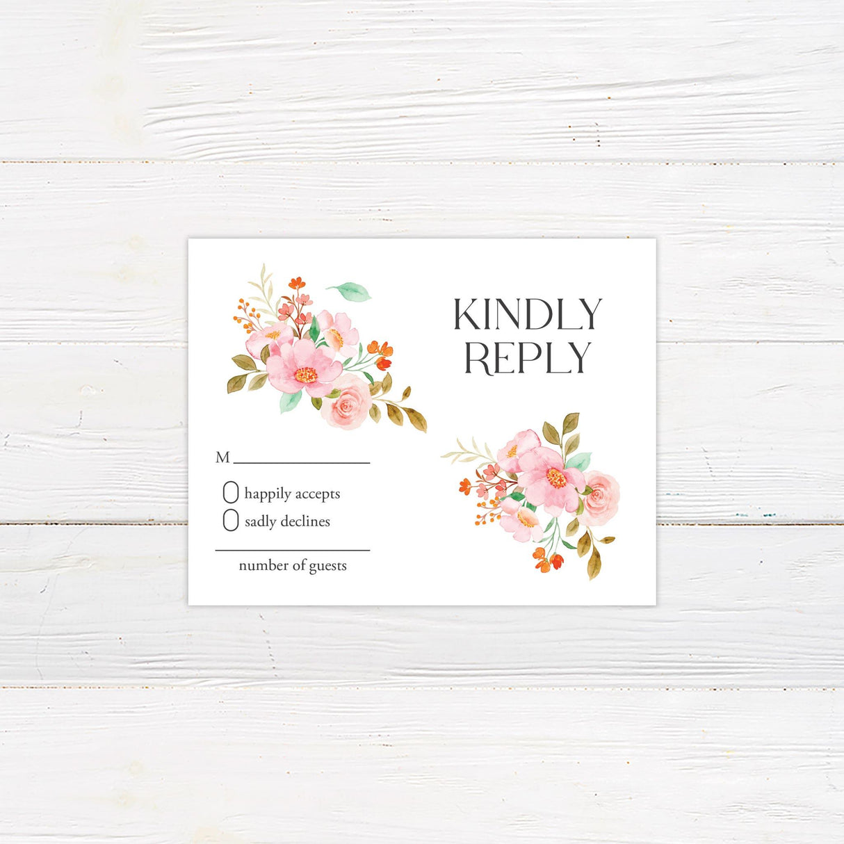 Sweeping Floral Vine Invitation - goprintplus