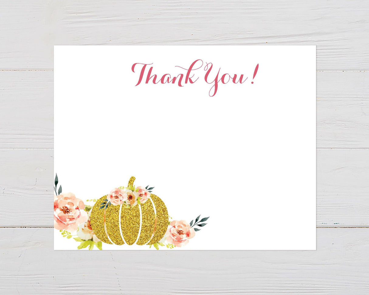 Sweet Little Pumpkin Thank You Card - goprintplus