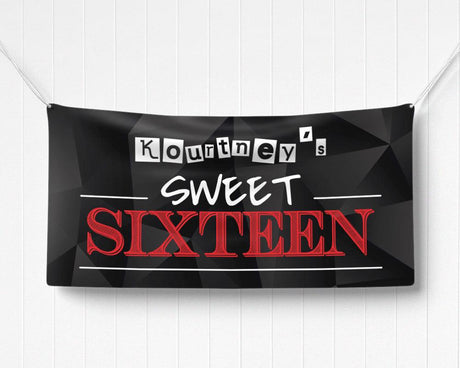 Sweet Sixteen Birthday Banner - goprintplus