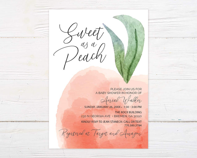 Sweet as a Peach Shower - goprintplus