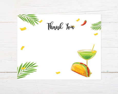 Tacos and Tequila Shower Thank You Card - goprintplus