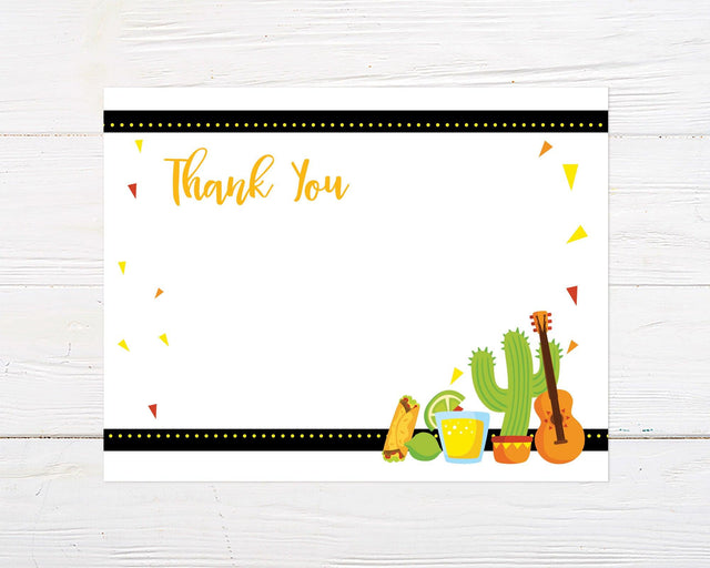 Tacos and Tequila Thank You Card - goprintplus