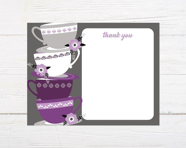 Tea Cup Thank You Card - goprintplus