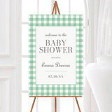 Teal Gingham Shower - goprintplus