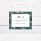 Teal Leaf Invitations - goprintplus