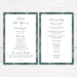 Teal Leaf Invitations - goprintplus