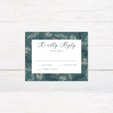 Teal Leaf Invitations - goprintplus