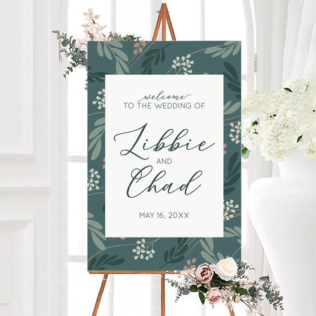 Teal Leaf Sign - goprintplus