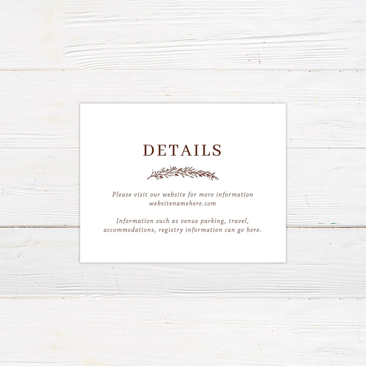 Terracotta Foliage Invitation - goprintplus