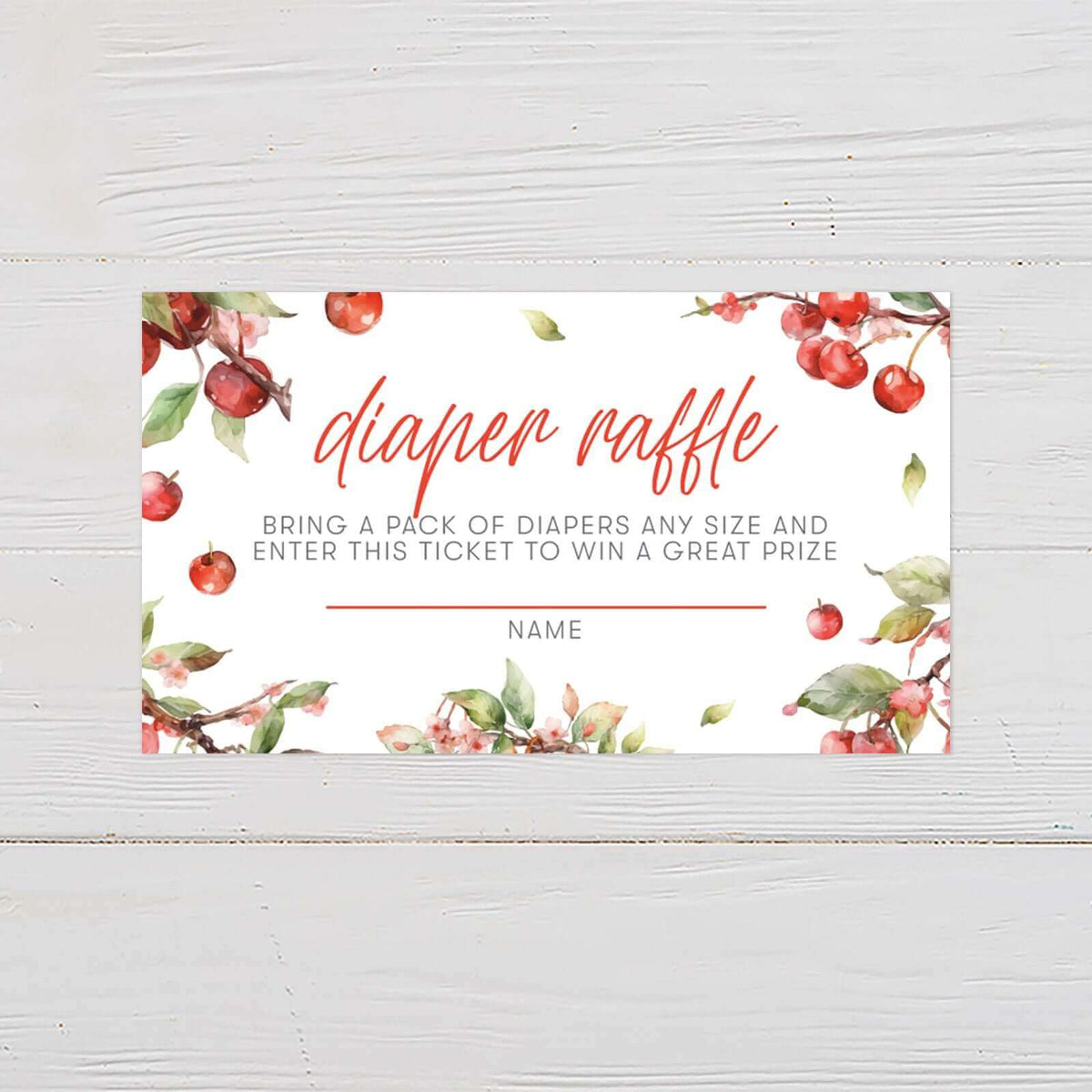 The Apple of our Eye Diaper Raffle Ticket – Go Print Plus