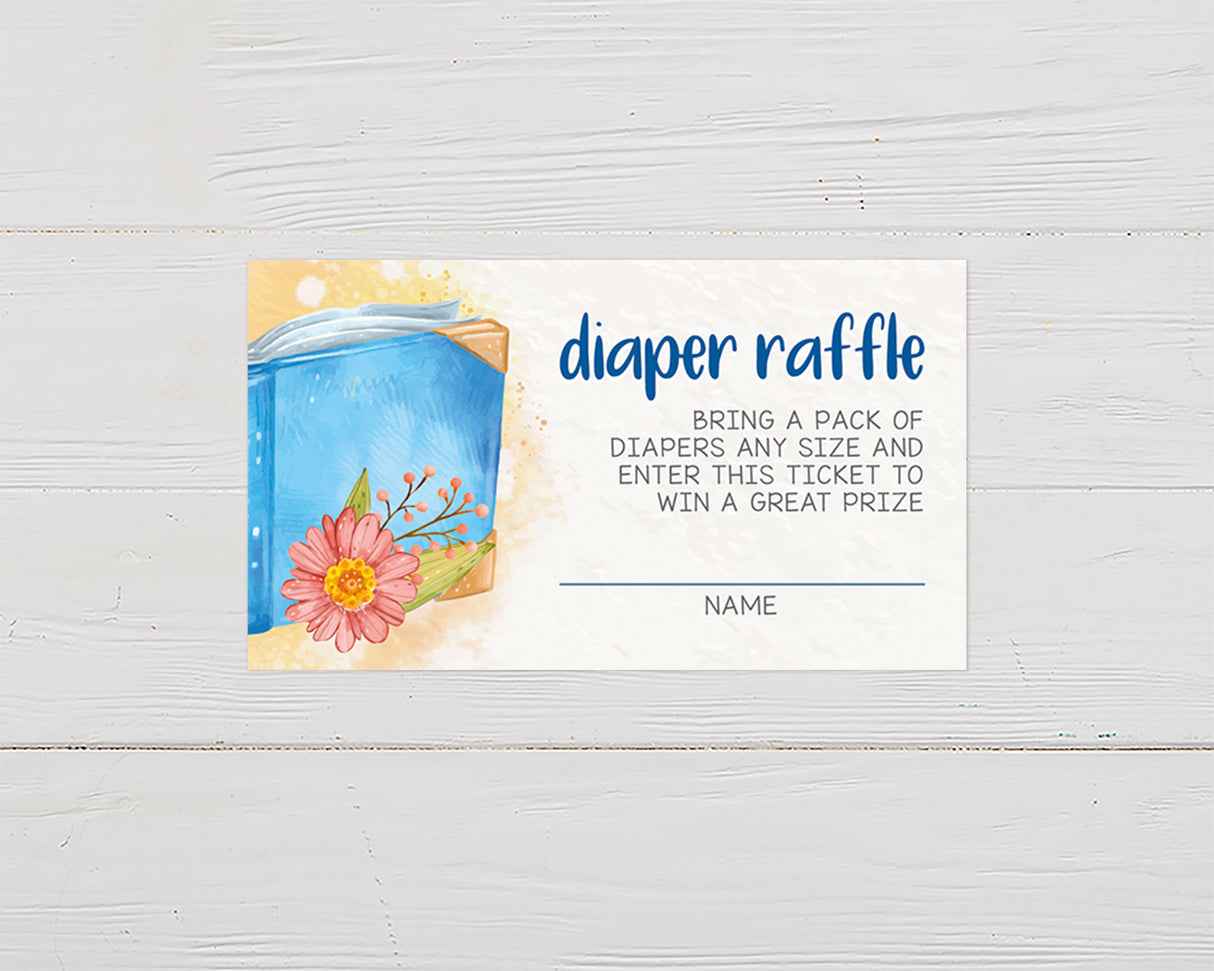 The Story Of Baby Shower Diaper Raffle Ticket