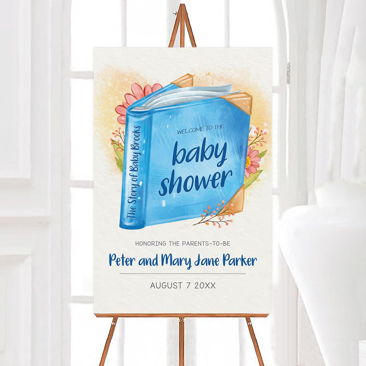 The Story Of Baby Shower Sign