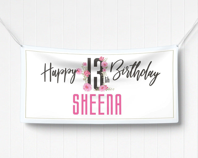 Thirteenth Birthday Banner - goprintplus