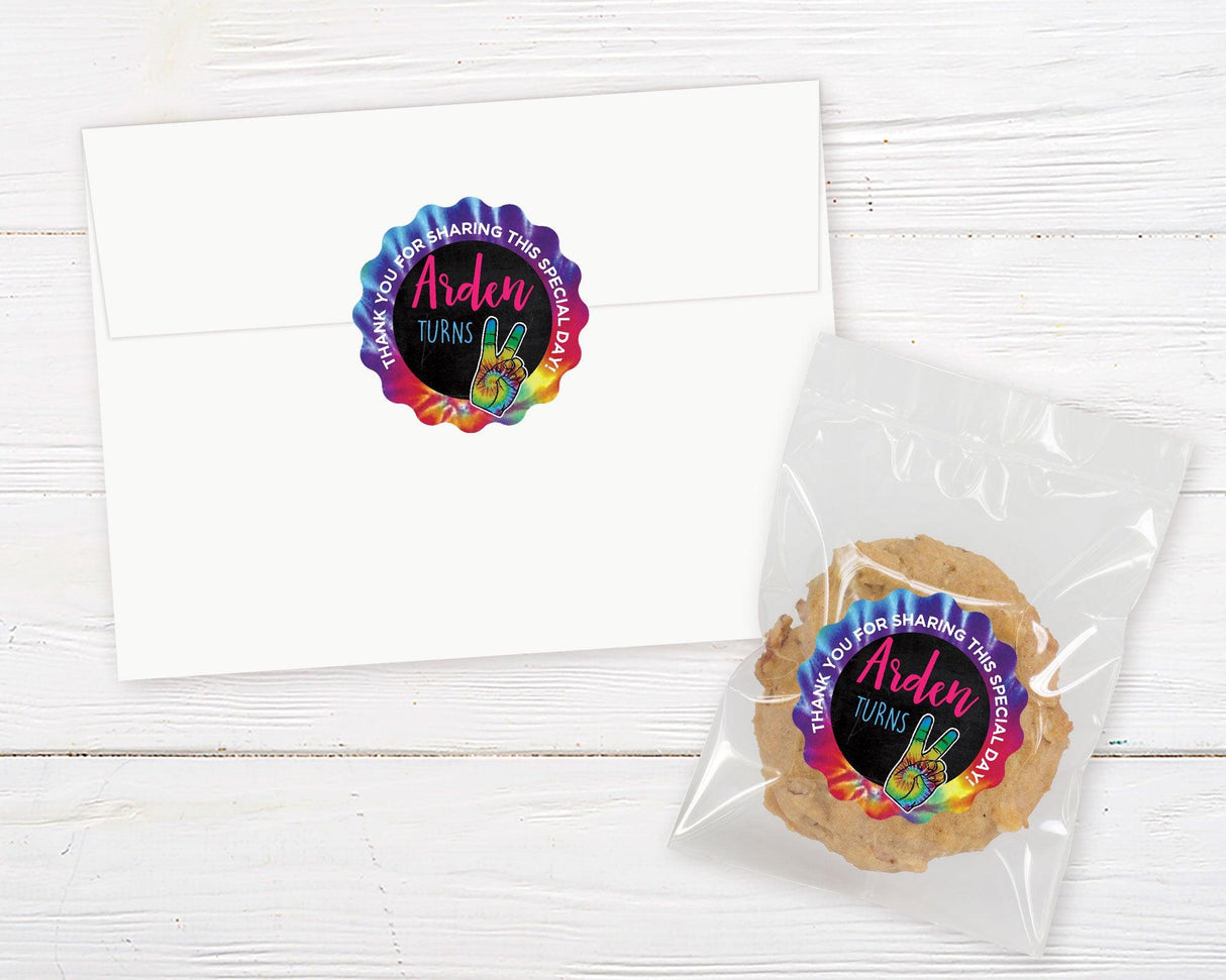 Tie Dye Birthday Sticker - goprintplus