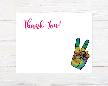 Tie Dye Birthday Thank You Card - goprintplus