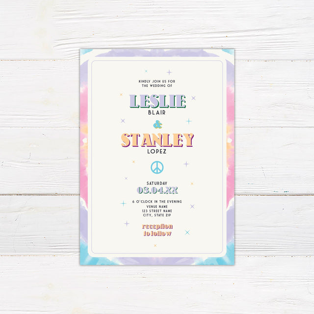 Tie Dye Invitations - goprintplus