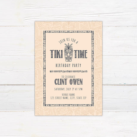 Tiki Time Invitation - goprintplus