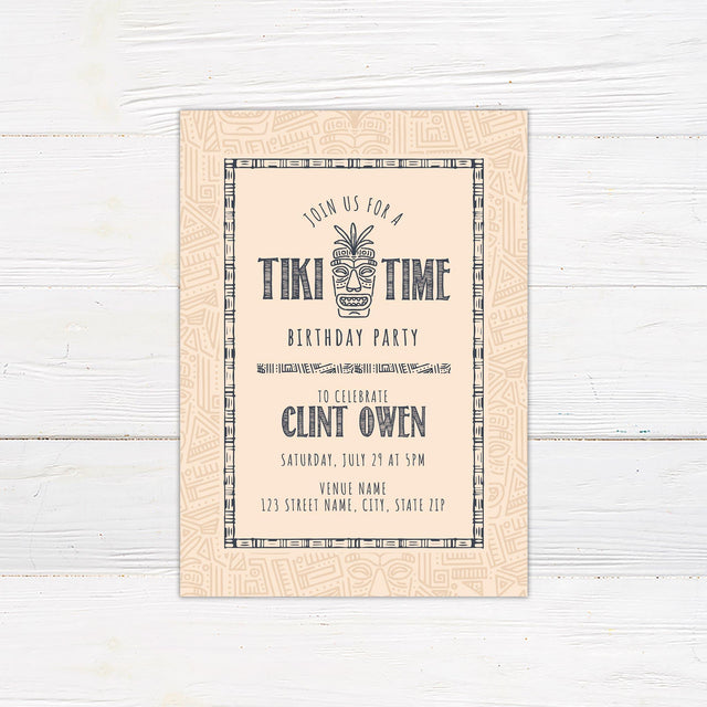 Tiki Time Invitation - goprintplus