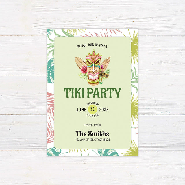 Tiki Party Invitation - goprintplus