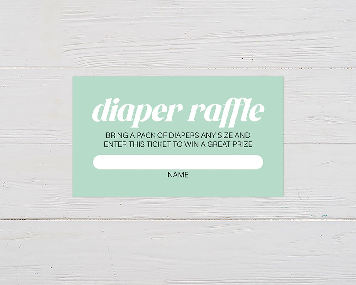 Tiny Human Shindig Diaper Raffle Ticket - goprintplus