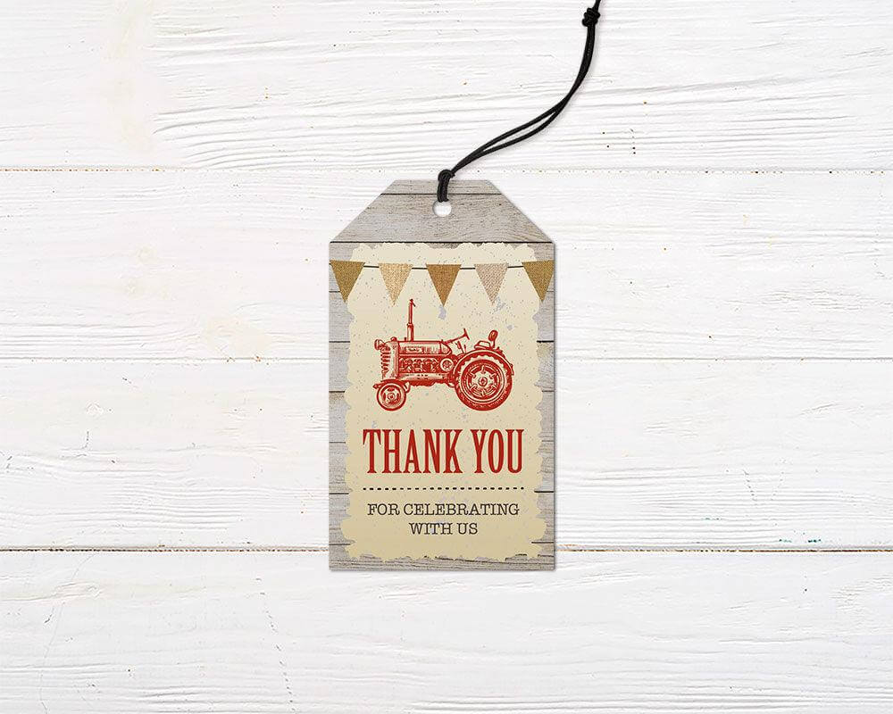 Tractor Favor Tag - goprintplus