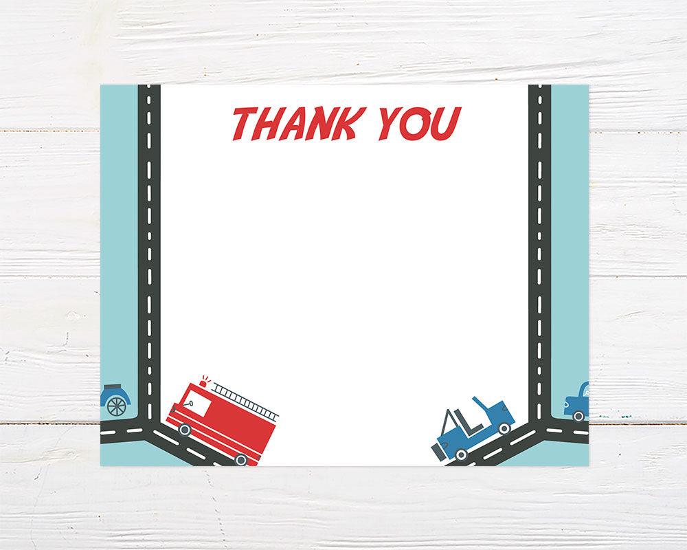 Transportation Birthday Thank You Card - goprintplus