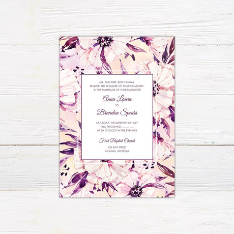 Trendy Blooms Invitations - goprintplus