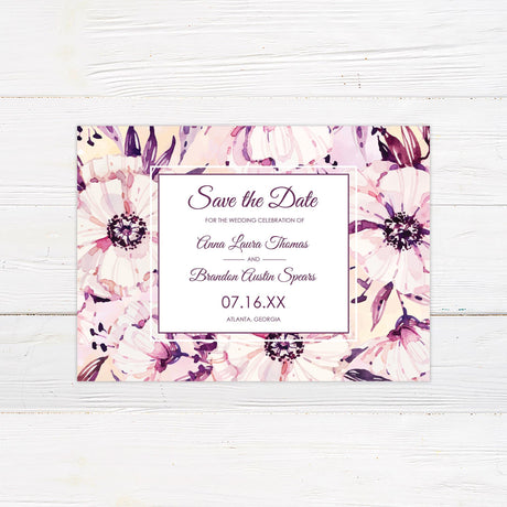 Trendy Blooms Save The Date - goprintplus