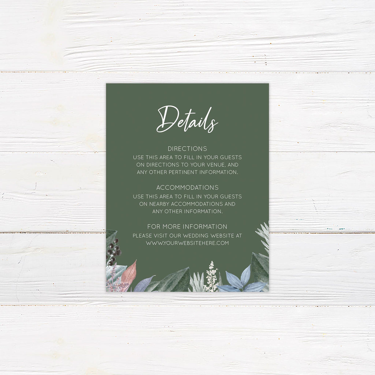 Tropical Floral Details Cards - goprintplus