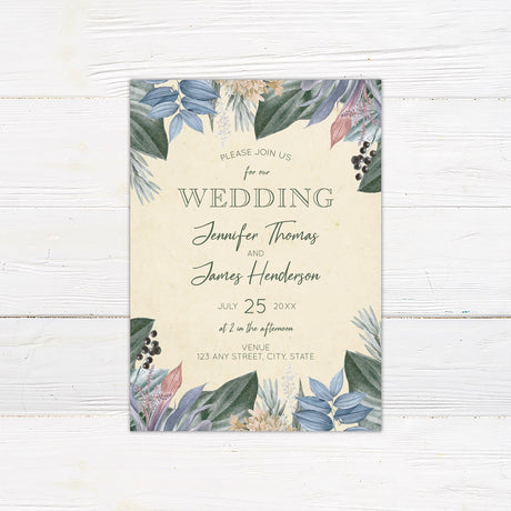 Tropical Floral Invitations - goprintplus