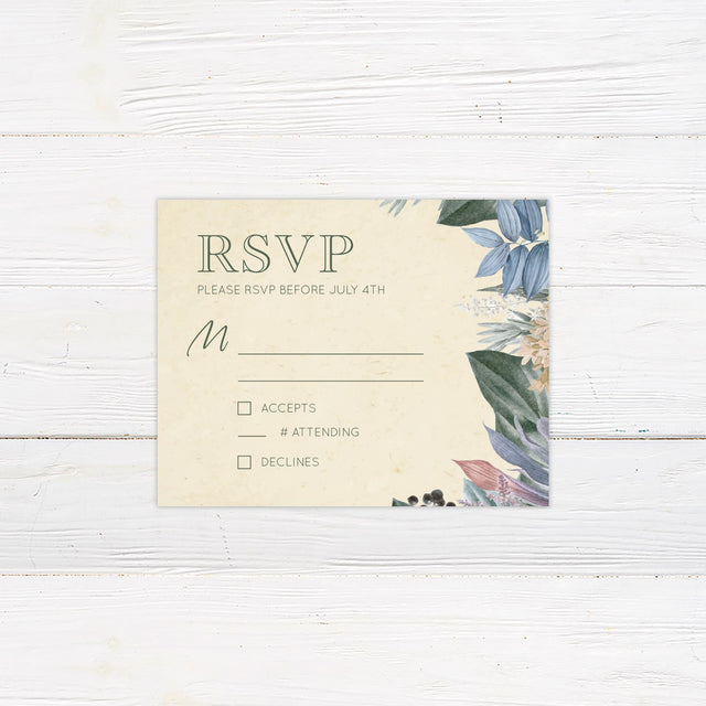 Tropical Floral RSVP - goprintplus