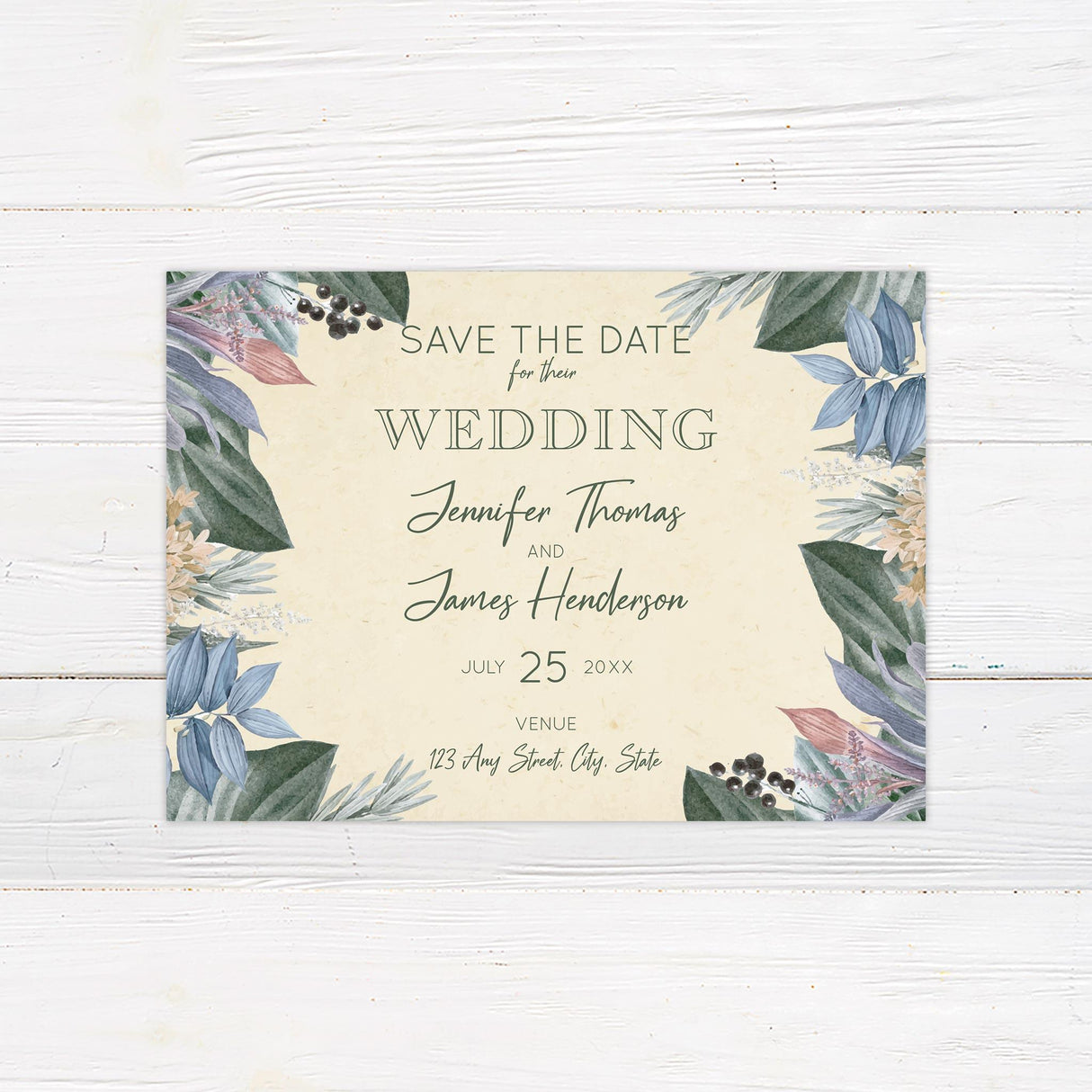 Tropical Floral Invitations - goprintplus