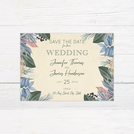 Tropical Floral Save The Date - goprintplus