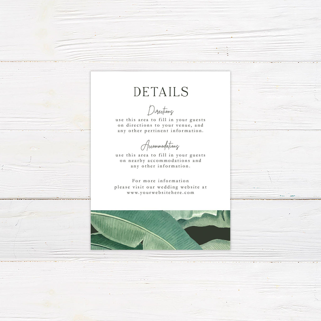 Tropical Leaves Invitations - goprintplus