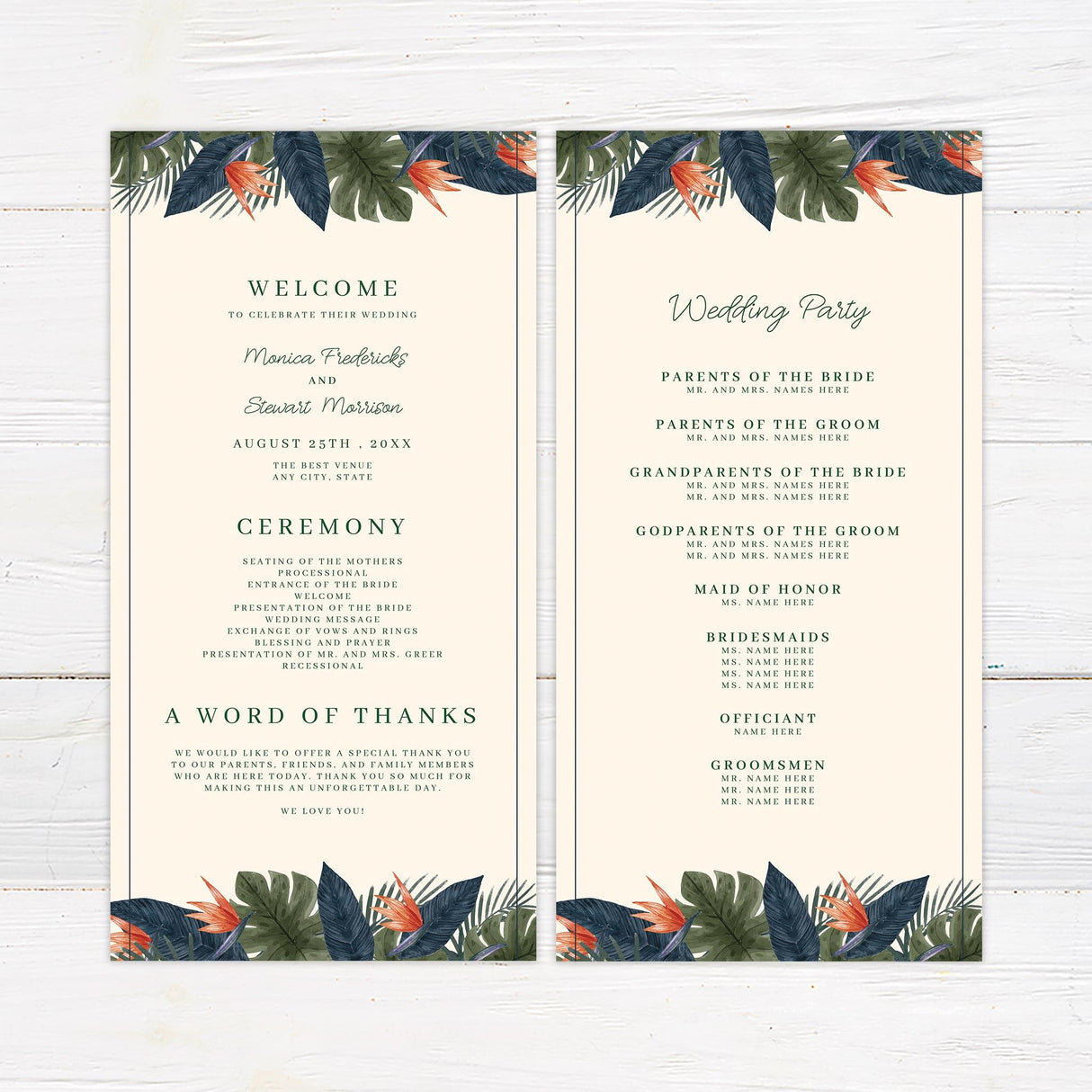 Tropical Love Invitations - goprintplus