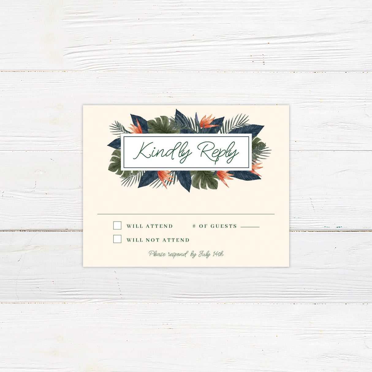 Tropical Love Invitations - goprintplus