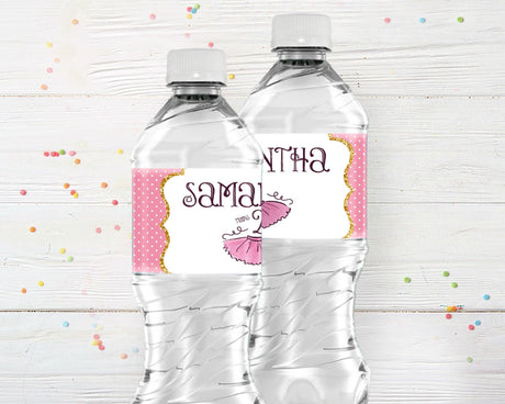 Tutu Birthday Water Bottle Labels - goprintplus