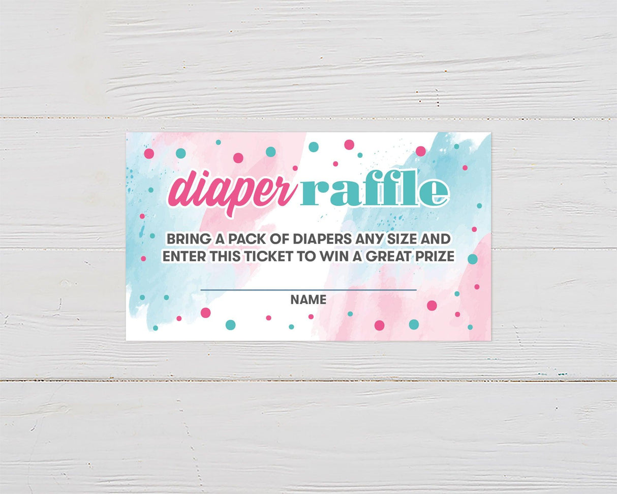 TuTus or Ties Diaper Raffle Ticket - goprintplus