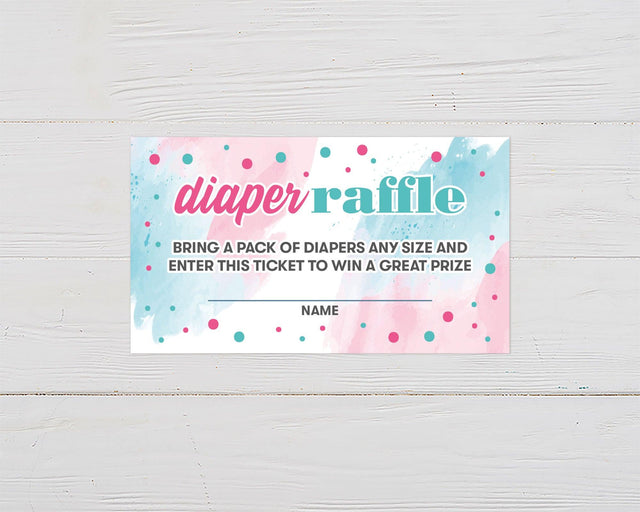 TuTus or Ties Diaper Raffle Ticket - goprintplus