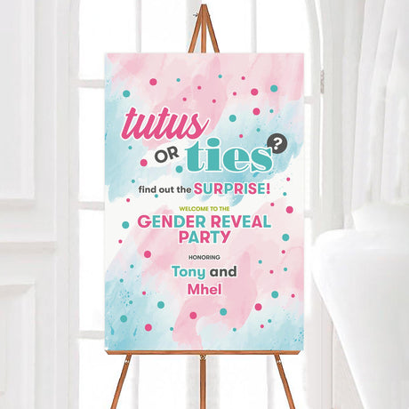 TuTus or Ties Gender Reveal - goprintplus