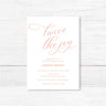 Professionally printed twin baby shower invitation with “Twice the Joy” modern script design and customizable event details
