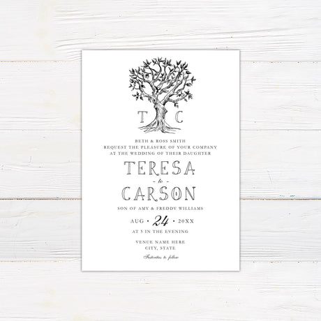 Twisted Tree Invitations - goprintplus