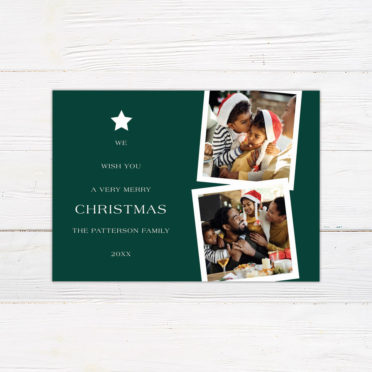 Two Photo Christmas Card