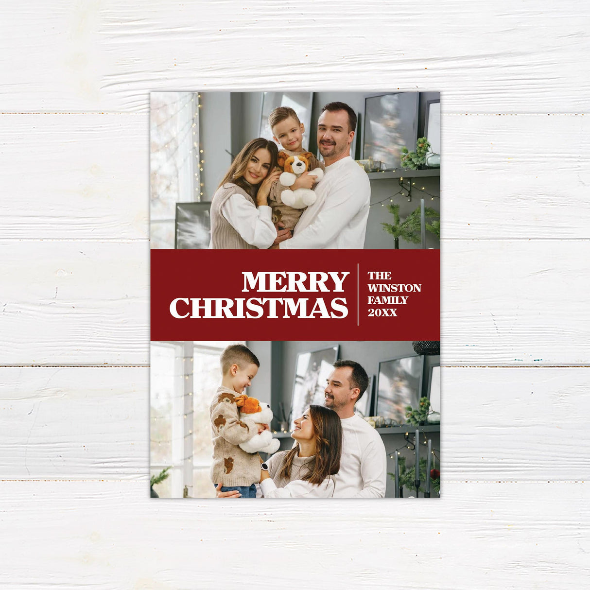 Two Photo Holiday Card