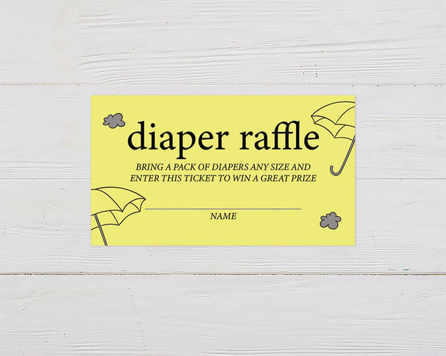 Umbrella Diaper Raffle Ticket - goprintplus